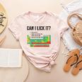 Can I Lick It Periodic Table Chart Science Teacher Women's Heather T-Shirt Heather Peach