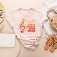 Life Is Better With Music Theory Musician Teacher Notes Clef Women's Heather T-Shirt Heather Peach Life Is Better With Music Theory Musician Teacher Notes Clef Women's Heather T-Shirt Heather Peach