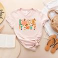 Love 5th Grade Thanksgiving Colorful Fall Leaves Teacher Women's Heather T-Shirt Heather Peach