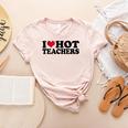I Love Hot Teachers Men Women Women's Heather T-Shirt Heather Peach