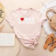 I Love Hot Teachers Women's Heather T-Shirt Heather Peach I Love Hot Teachers Women's Heather T-Shirt Heather Peach