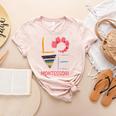 Love Montessori Education Math Teacher Women's Heather T-Shirt Heather Peach Love Montessori Education Math Teacher Women's Heather T-Shirt Heather Peach