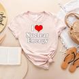 I Love Nuclear Energy School Teacher Women's Heather T-Shirt Heather Peach I Love Nuclear Energy School Teacher Women's Heather T-Shirt Heather Peach