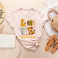 LOVE Pre-K Pumpkin Teacher Student Halloween Costume Women's Heather T-Shirt Heather Peach