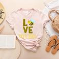 Love Preschool Back To School Yellow Bee Preschool Teacher For Men Women Girls Kids Women's Heather T-Shirt Heather Peach
