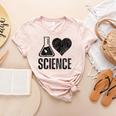 I Love Science Lover Teacher Scientist Sciences Women's Heather T-Shirt Heather Peach I Love Science Lover Teacher Scientist Sciences Women's Heather T-Shirt Heather Peach