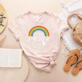 Luckiest Teacher Ever Rainbow- St Patricks Day Teacher Women's Heather T-Shirt Heather Peach Luckiest Teacher Ever Rainbow- St Patricks Day Teacher Women's Heather T-Shirt Heather Peach
