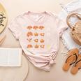 Math Number Thanksgiving Count Answer Pie Turkey Teacher Women's Heather T-Shirt Heather Peach