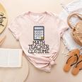 Math Teacher Costume Tshirt Halloween High School Calculator Women's Heather T-Shirt Heather Peach