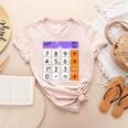 Math Teacher Halloween Costume Calculator Math Pun Women's Heather T-Shirt Heather Peach