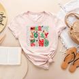 Be Merry Be Jolly Be Kind Merry Christmas Teacher Xmas PJs Women's Heather T-Shirt Heather Peach Be Merry Be Jolly Be Kind Merry Christmas Teacher Xmas PJs Women's Heather T-Shirt Heather Peach