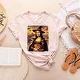 Mona Lisa Pumpkin Halloween Art Teacher Witchy Women Kids Women's Heather T-Shirt Heather Peach Mona Lisa Pumpkin Halloween Art Teacher Witchy Women Kids Women's Heather T-Shirt Heather Peach