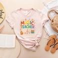 Music Teacher Music Sing Play Dance Choir Piano Women's Heather T-Shirt Heather Peach