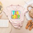 Neon Retro Teacher Cute Teacher Team New Teacher Back To Sch Women's Heather T-Shirt Heather Peach Neon Retro Teacher Cute Teacher Team New Teacher Back To Sch Women's Heather T-Shirt Heather Peach