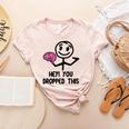 Nerdy Hey You Dropped This Brain Math Teacher Women's Heather T-Shirt Heather Peach Nerdy Hey You Dropped This Brain Math Teacher Women's Heather T-Shirt Heather Peach
