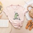 Off To Teach Preschool Pre-K Teacher Back To School Frog Women's Heather T-Shirt Heather Peach