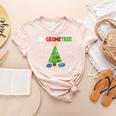 Oh Geometree Christmas Tree Geometry Math Teacher Women's Heather T-Shirt Heather Peach