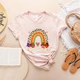 One Thankful Teacher Thanksgiving Turkey Rainbow Fall Women's Heather T-Shirt Heather Peach One Thankful Teacher Thanksgiving Turkey Rainbow Fall Women's Heather T-Shirt Heather Peach