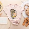 P Is For Pre K Teacher Leopard First Day Of School For Men Women Girls Kids Women's Heather T-Shirt Heather Peach