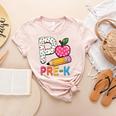 P Is For Pre K Teacher Student Pencil Apple Back To School Women's Heather T-Shirt Heather Peach P Is For Pre K Teacher Student Pencil Apple Back To School Women's Heather T-Shirt Heather Peach