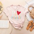 P Is For Preschool Teacher Student Back To School Women's Heather T-Shirt Heather Peach P Is For Preschool Teacher Student Back To School Women's Heather T-Shirt Heather Peach