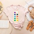 Paint Palette ArtSet Halloween Costume For Teachers Students For Men Women Kids Women's Heather T-Shirt Heather Peach