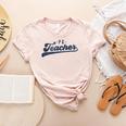 PE Teacher Cute Vintage Graphic Physical Education Teacher Women's Heather T-Shirt Heather Peach
