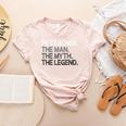 PE Teacher The Man Myth Legend Women's Heather T-Shirt Heather Peach PE Teacher The Man Myth Legend Women's Heather T-Shirt Heather Peach