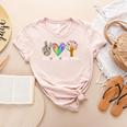 Peace Love Montessori Daycare Teacher Appreciation Women's Heather T-Shirt Heather Peach Peace Love Montessori Daycare Teacher Appreciation Women's Heather T-Shirt Heather Peach