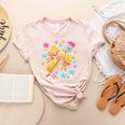 Pencil Leopard Coquette Bow Teacher Life Back To School Women's Heather T-Shirt Heather Peach Pencil Leopard Coquette Bow Teacher Life Back To School Women's Heather T-Shirt Heather Peach