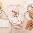 Pre-k Teacher Squad Reindeer Teacher Christmas Women's Heather T-Shirt Heather Peach