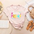 Pre-k Team Pencil Teacher Student Back To School Girls Women's Heather T-Shirt Heather Peach