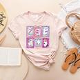 Preppy Spooky Teacher Halloween Ghost Coquette Bow Autumn Women's Heather T-Shirt Heather Peach Preppy Spooky Teacher Halloween Ghost Coquette Bow Autumn Women's Heather T-Shirt Heather Peach