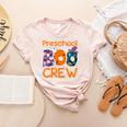 Preschool Boo Crew Preschool Halloween Teacher Kids Women's Heather T-Shirt Heather Peach