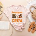 Preschool Boo Crew Halloween Teachers Students Costume Women's Heather T-Shirt Heather Peach