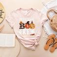 Preschool Boo Crew Teacher Halloween Women's Heather T-Shirt Heather Peach Preschool Boo Crew Teacher Halloween Women's Heather T-Shirt Heather Peach