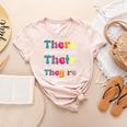 There Their They'Re English Teacher Grammar Memes Women's Heather T-Shirt Heather Peach There Their They'Re English Teacher Grammar Memes Women's Heather T-Shirt Heather Peach