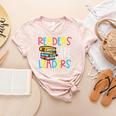 Readers Are Leaders Reading Book Lover Teacher Women Men Kid Women's Heather T-Shirt Heather Peach