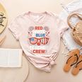 Red & Blue Teacher Crew Shirt 4th Of July Sunglasses Women's Heather T-Shirt Heather Peach Red & Blue Teacher Crew Shirt 4th Of July Sunglasses Women's Heather T-Shirt Heather Peach