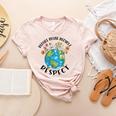 Reduce Reuse Recycle Respect Earth Day Teacher Girl Women Women's Heather T-Shirt Heather Peach Reduce Reuse Recycle Respect Earth Day Teacher Girl Women Women's Heather T-Shirt Heather Peach