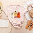 Retro Pencil Ghost Boo Spooky Teacher Halloween Costume Women's Heather T-Shirt Heather Peach Retro Pencil Ghost Boo Spooky Teacher Halloween Costume Women's Heather T-Shirt Heather Peach