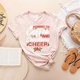 Running On Coffee And Christmas Cheer Lover Teacher For Men Women Kids Women's Heather T-Shirt Heather Peach