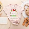 Santa's Favorite Dance Teacher Shirt Christmas Pajama Women's Heather T-Shirt Heather Peach
