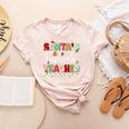 Santas Favorite Teacher Christmas Matching Xmas Men Women Women's Heather T-Shirt Heather Peach