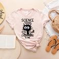 Science Teacher Appreciation Merch -Adults -Youth Grey Classic Fit Modern Science Theme Cartoon Women's Heather T-Shirt Heather Peach