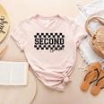 Second Grade Checkered Teacher 1st Day Back To School Women Women's Heather T-Shirt Heather Peach Second Grade Checkered Teacher 1st Day Back To School Women Women's Heather T-Shirt Heather Peach