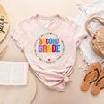 Second Grade Crew 2nd Back To School Teacher Team Squad Women's Heather T-Shirt Heather Peach