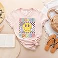 Second Grade Teachers Boys Girls Smile Face 2nd Grade Team Women's Heather T-Shirt Heather Peach