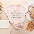 Ser Bilingue Es Un Superpoder Bilingual Spanish Teacher Women's Heather T-Shirt Heather Peach
