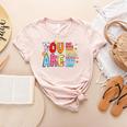 You Are Smart Brave Strong Kind Loved Motivation Teacher Kid Women's Heather T-Shirt Heather Peach You Are Smart Brave Strong Kind Loved Motivation Teacher Kid Women's Heather T-Shirt Heather Peach